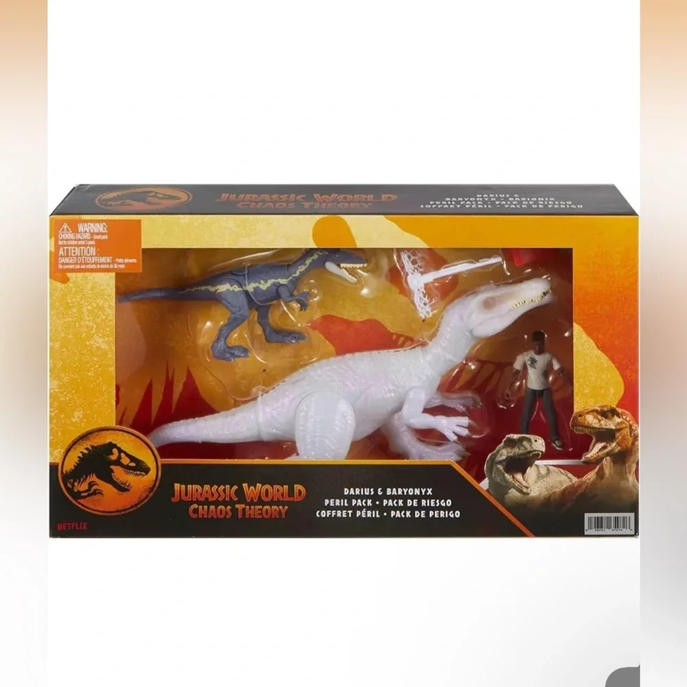Mattel Jurassic World Chaos Theory Darius and Baryonyx Peril Pack